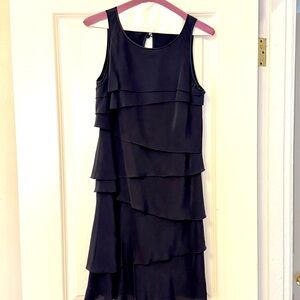 Banana Republic Blue Tiered Ruffled Midi Dress